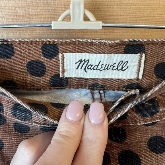 Madewell 10” High Rise Skinny Jeans Leopard Dot 33T/10 Tall - Picture 4 of 8